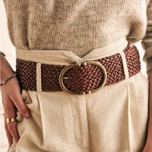 Sézane Sezane Fetiche Woven Leather Belt Size 80 Small